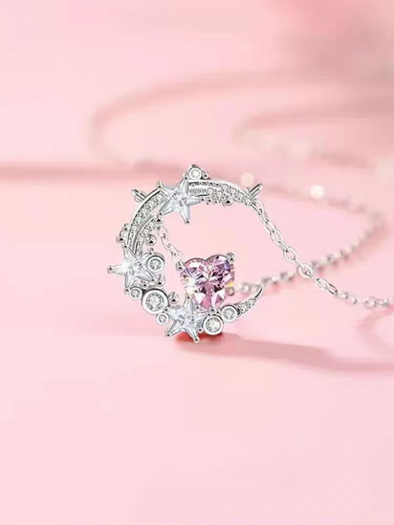 Pink love necklace series