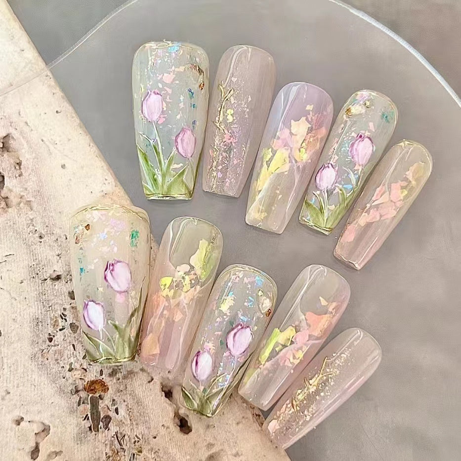 Dream Shell Light Baroque Goddess Nail Ins Aurora Dream Manor Acacia Butterfly