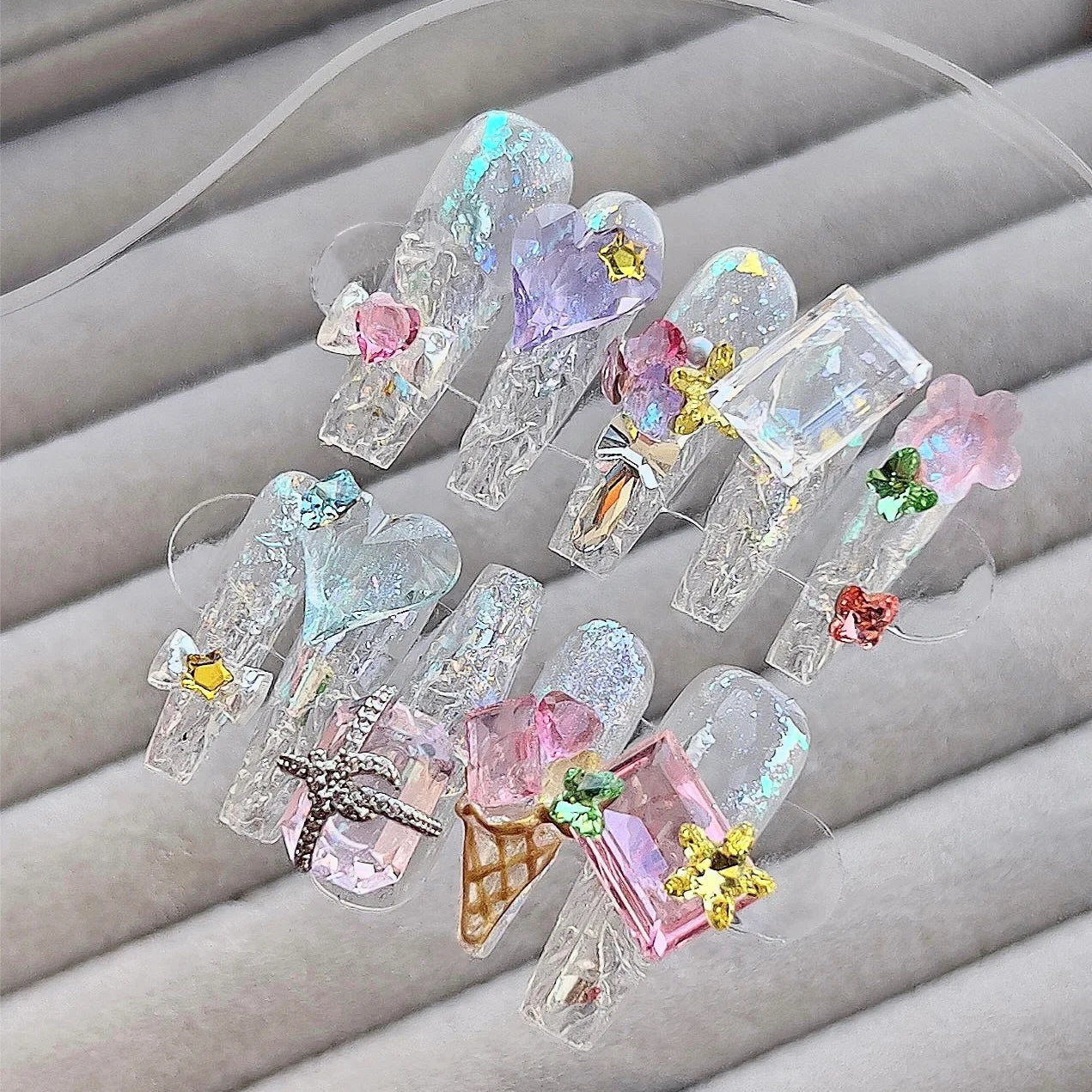Netizen Millennium Spicy Girl Punk Sweet Cool Wind Starlight Little Red Book Popular Wearing Armor Material Bag Peach Heart Butterfly