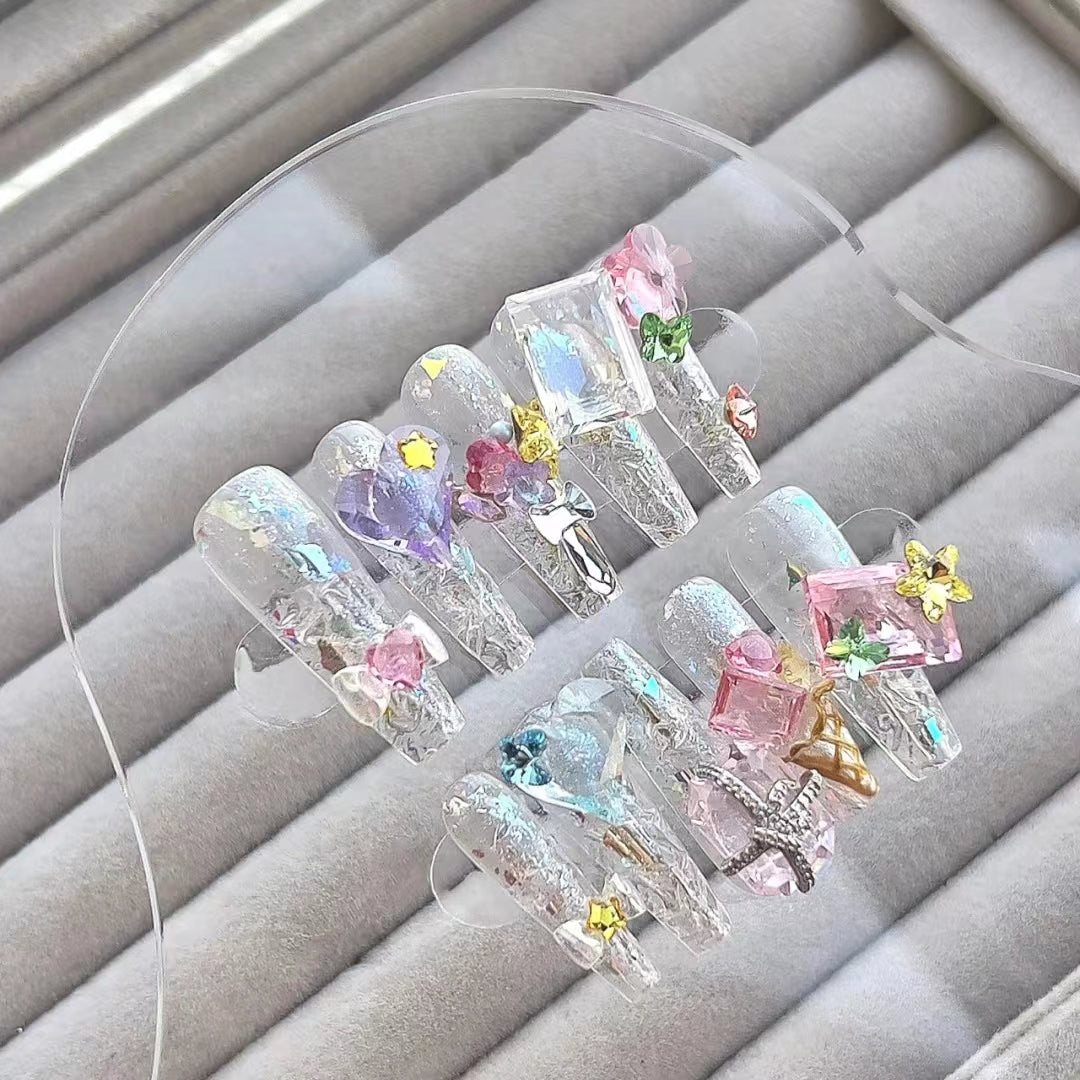 Netizen Millennium Spicy Girl Punk Sweet Cool Wind Starlight Little Red Book Popular Wearing Armor Material Bag Peach Heart Butterfly