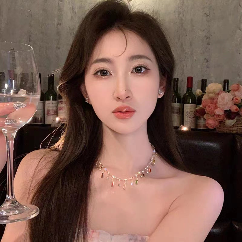Summer special! Exquisite tassel necklace for women, luxurious and niche design sense, high-end temperament, collarbone chain, and neck chain trend