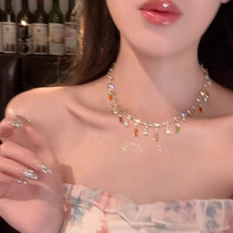 Summer special! Exquisite tassel necklace for women, luxurious and niche design sense, high-end temperament, collarbone chain, and neck chain trend