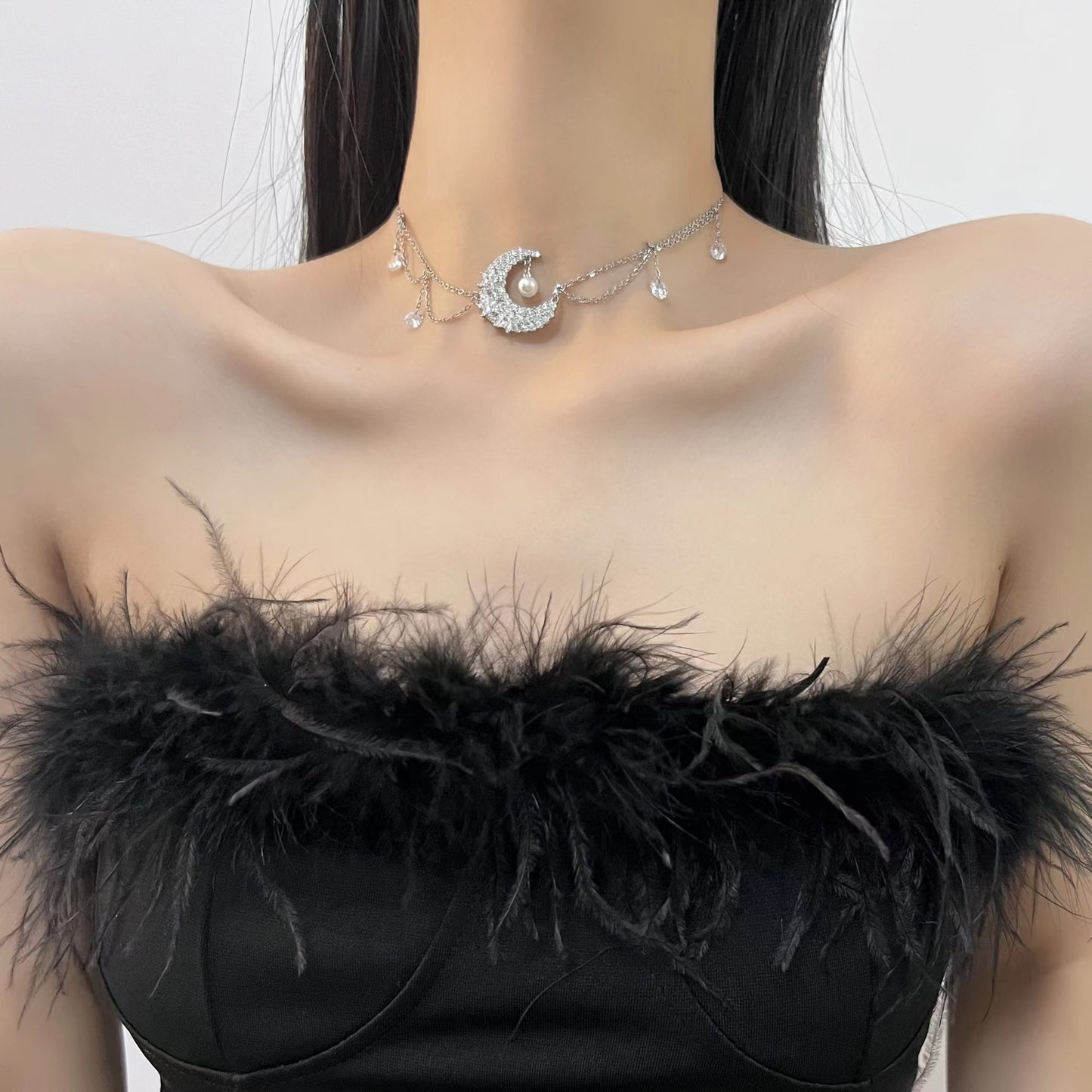 Star Moon Necklace for Girls: Light Luxury, Small and Popular, Advanced Design Sense, Network Red Love, Collar Chain, 2022 New Fashion Necklace