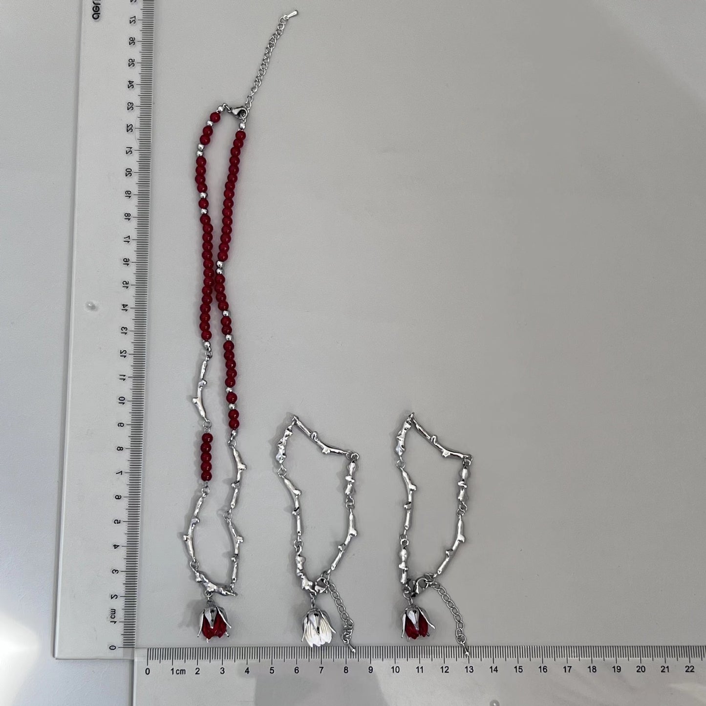 Y2K Thorn Rose Blood Droplet Series Bloodthirst Necklace Personalized Clavicle Chain Light Luxury Small Design Feel Bracelet