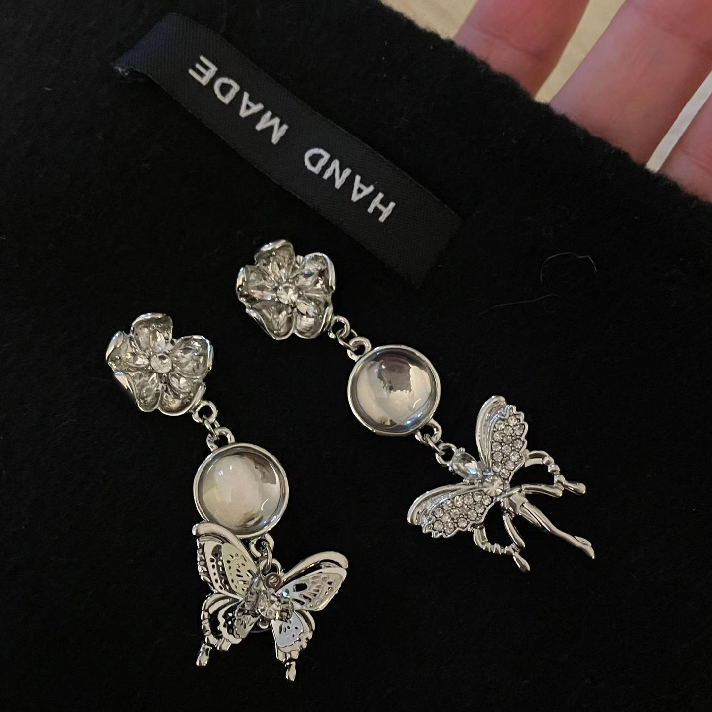 Sweet Dream Butterfly Tassel Earrings Women's Long Earrings High Grade Necklace Light Luxury Earrings