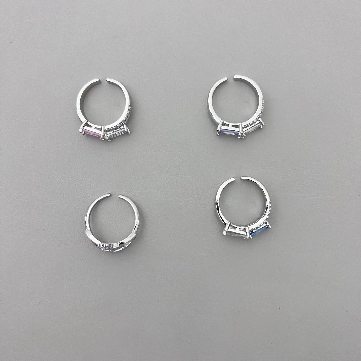 A niche design with gemstone inlaid rings for women with a high-end feel, irregular geometric index finger ring recommended by bloggers