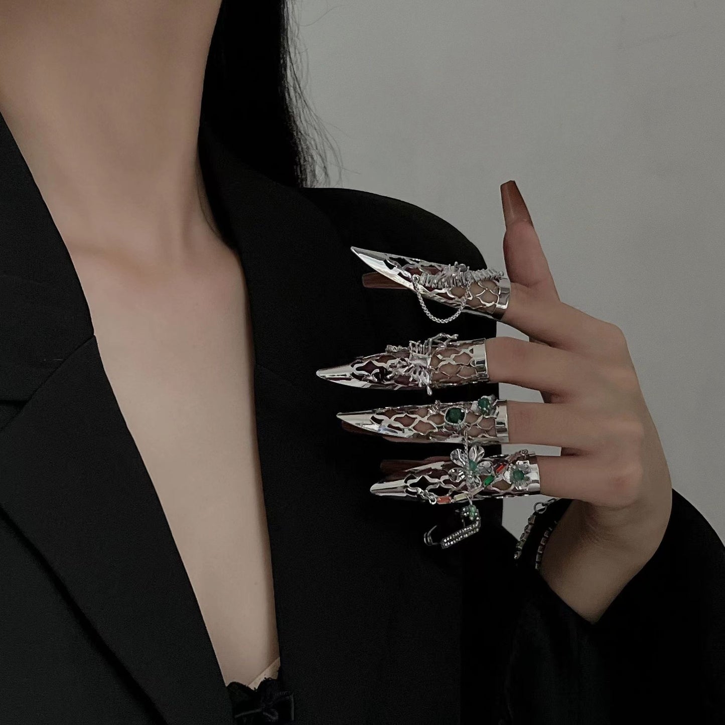 Armor Ring with Adjustable Opening for Women 2022 New Trendy and Popular Design Sense Ring