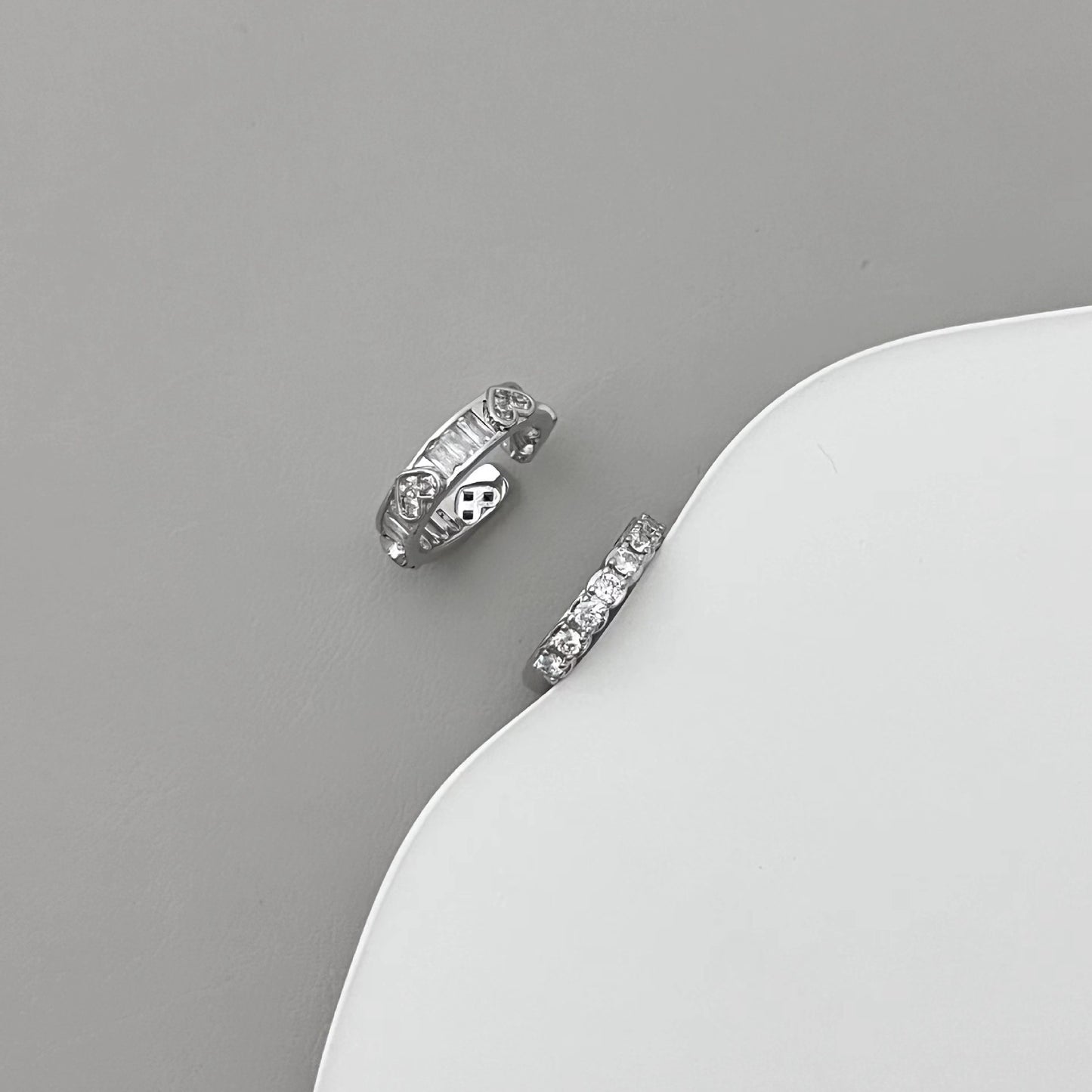 Quick Xu Star Love Zircon Ring for Female Ins with a Small Crowd Design Sense and High Grade Pearl Tassel Index Finger Ring Opening