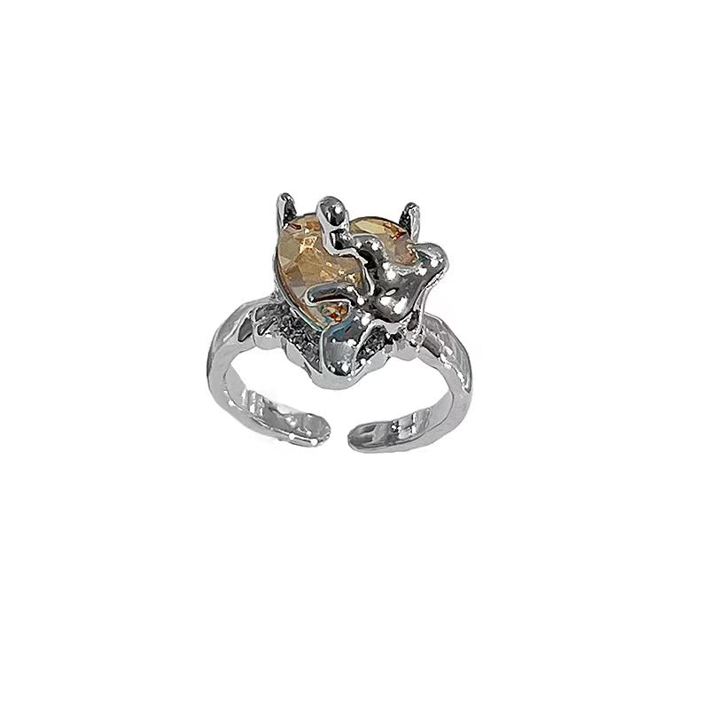 The Little Red Book is the same as the niche diamond inlaid love ring for female students and girls.