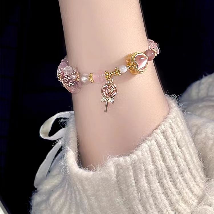 Light luxury moonlight cat's eye planet bracelet women's niche design