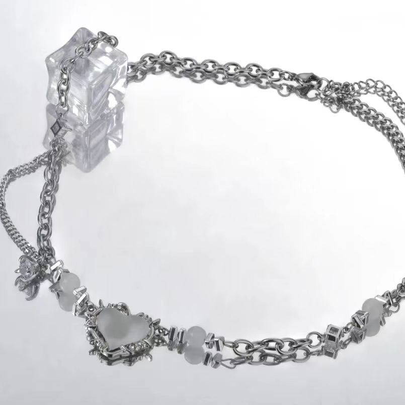 New Transparent Love Necklace for Women's Instagram