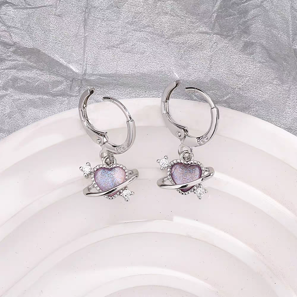 Confession Planet Moonlight Stone Love Earrings