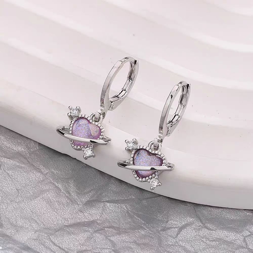 Confession Planet Moonlight Stone Love Earrings
