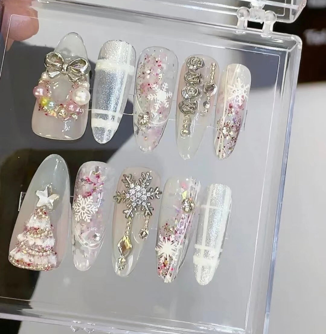 Christmas ice cream nails