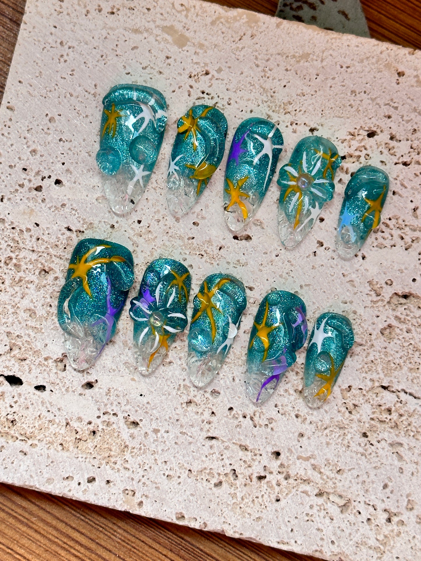 Blue starry sky