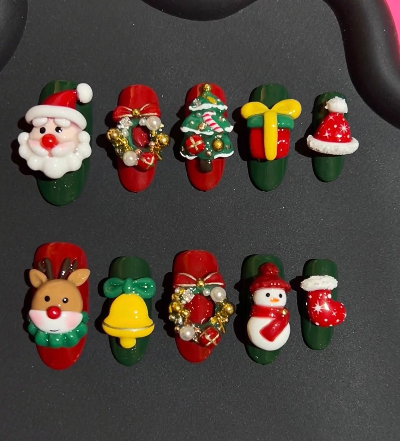 Festive Christmas Press-On Nails - Celebrate the Season in Style!