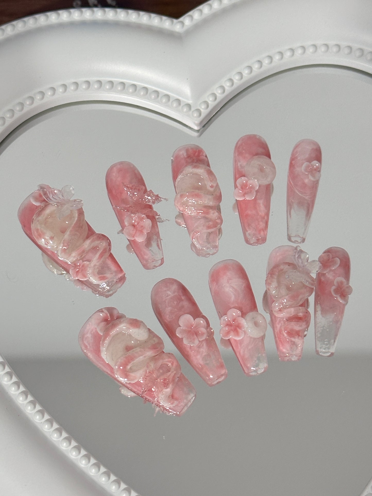Pink peach blossom snake
