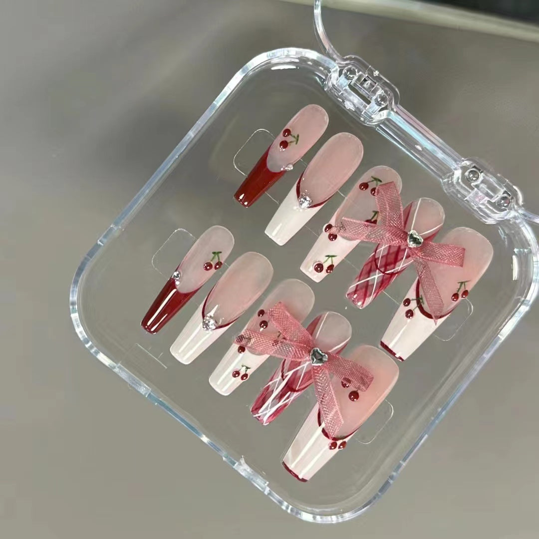 Sweet Bow New Year Whitening New Handmade Wearing Nail Products