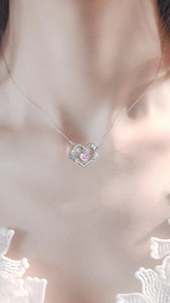 Pink love necklace series
