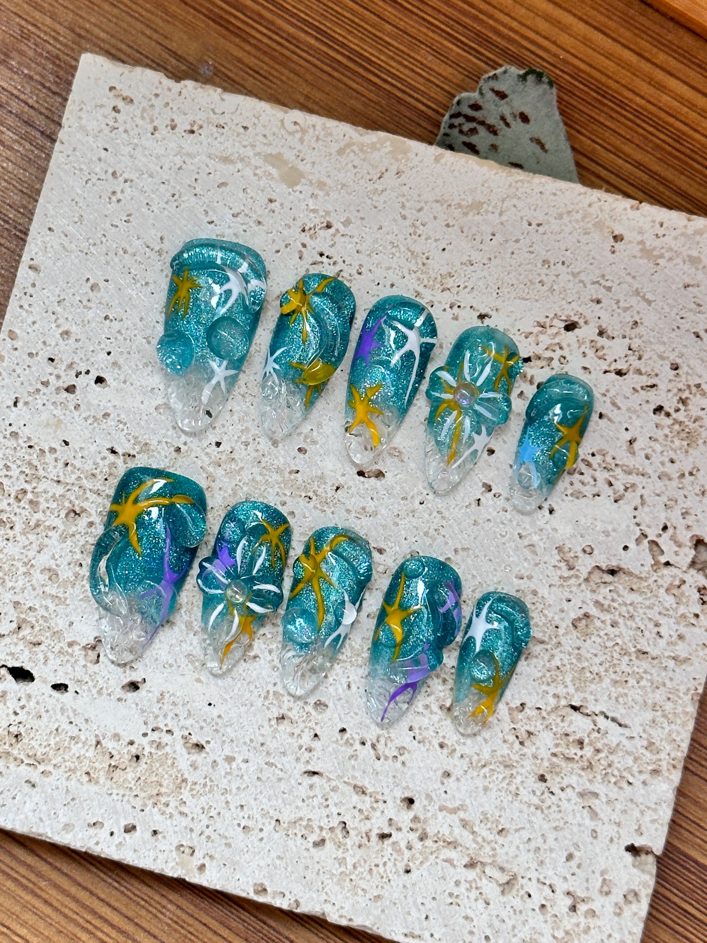 Blue starry sky