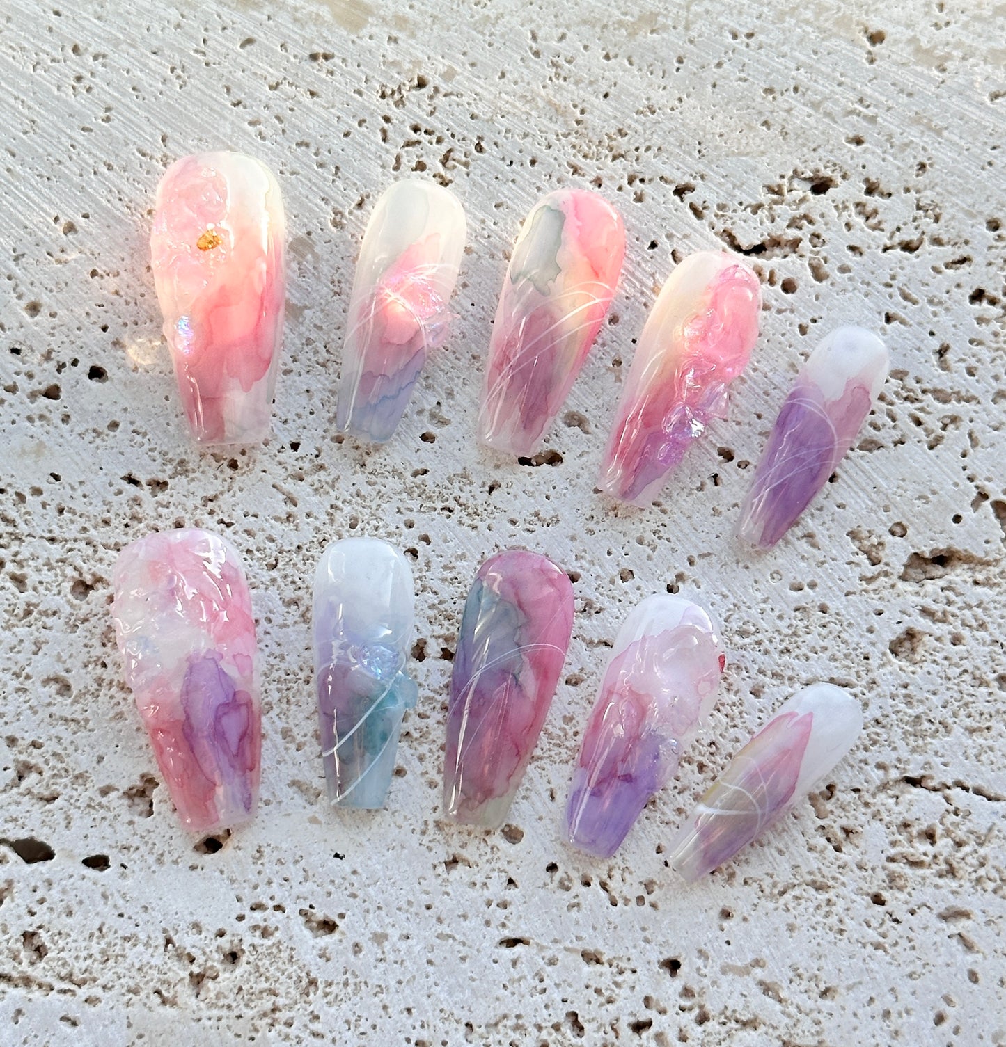 Clouds and mist stain the nails.