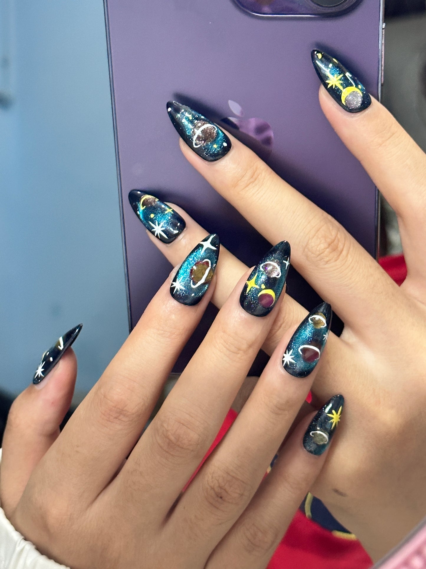 "Galaxy Dreams: Cosmic Nail Art Collection"