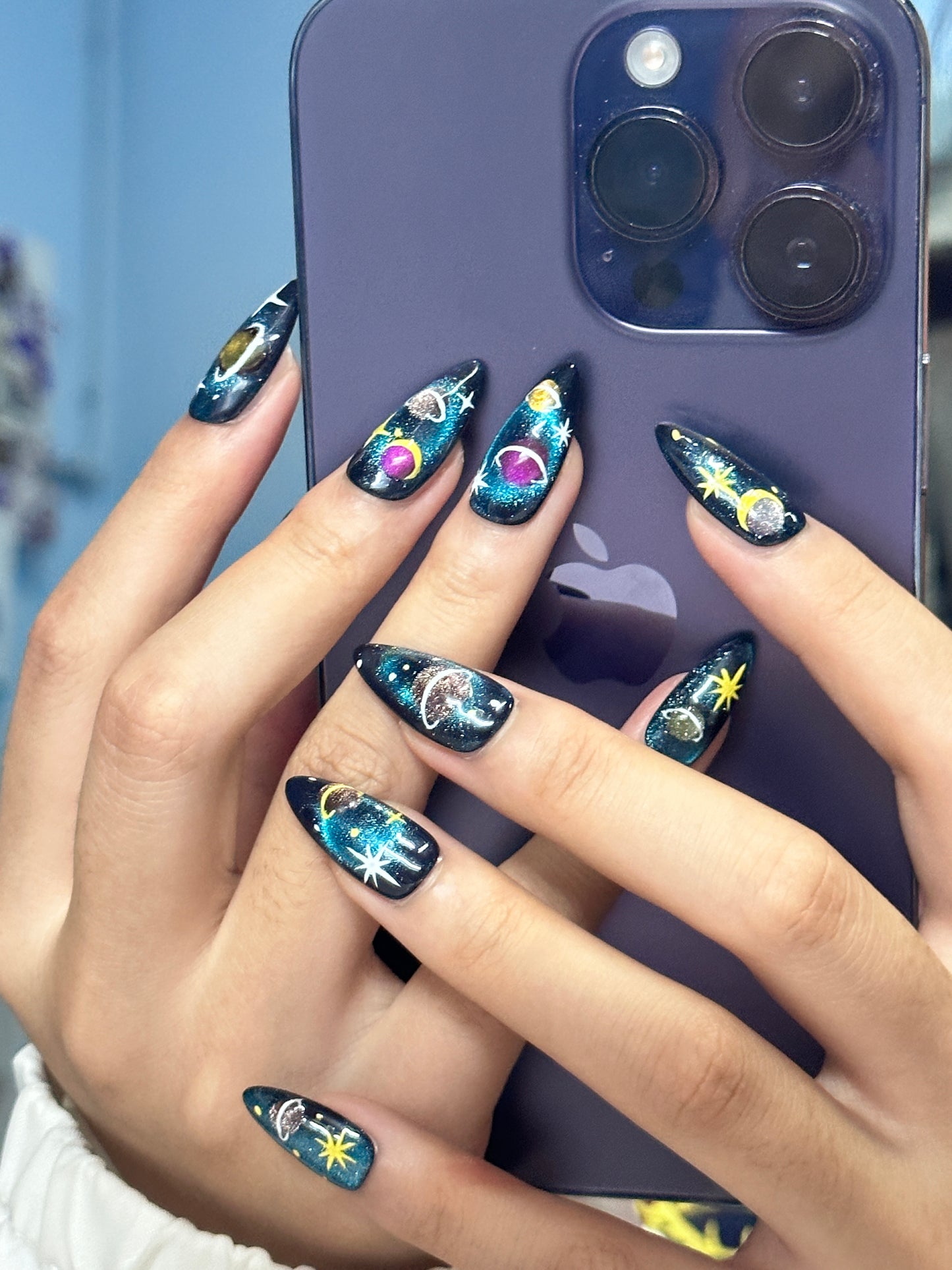 "Galaxy Dreams: Cosmic Nail Art Collection"