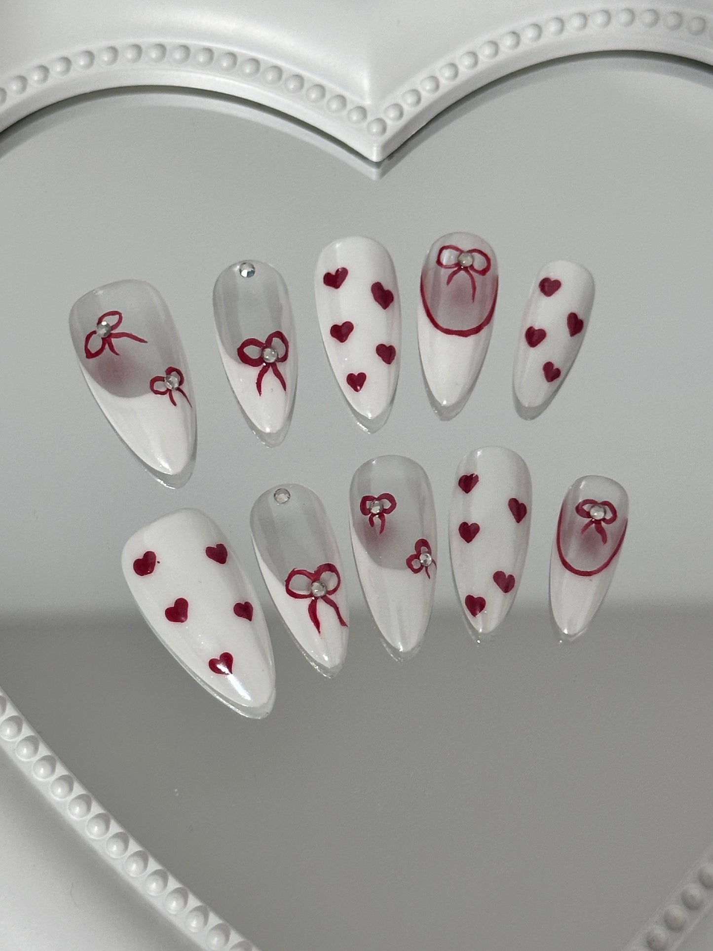 Sweetheart Charm Nail Art Set(size M)