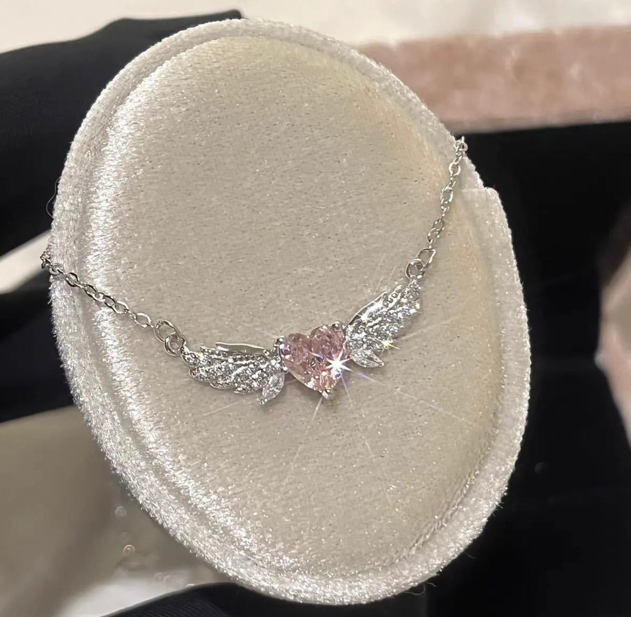 Sweet sweet heart heart pearl heart earring necklace