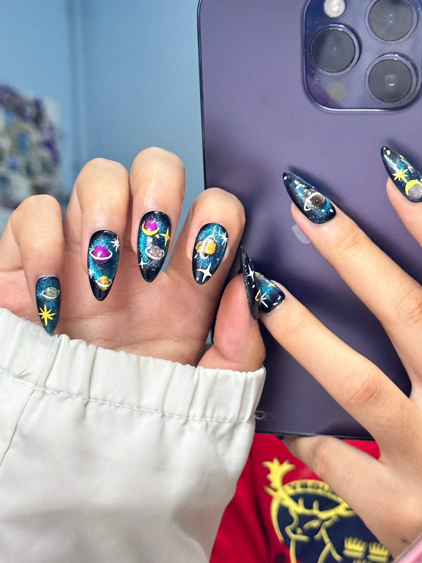 "Galaxy Dreams: Cosmic Nail Art Collection"
