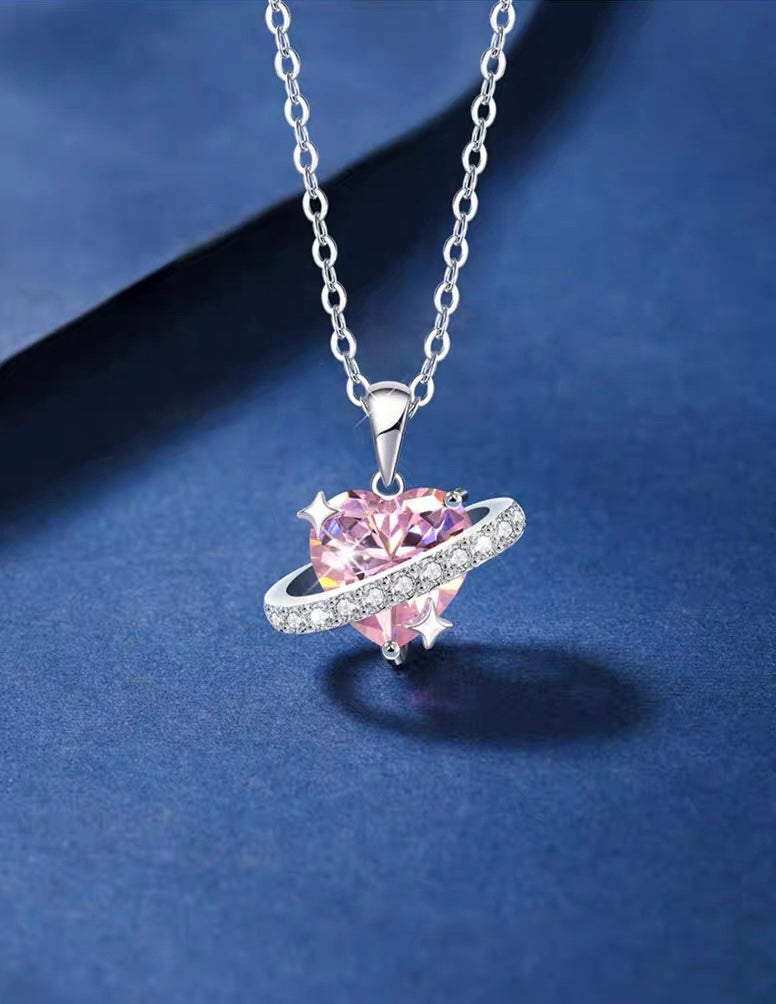 Pink love necklace series