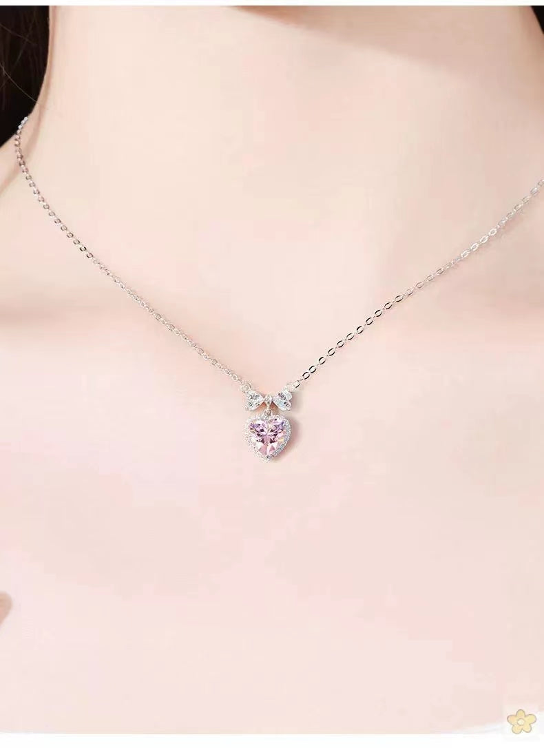 Pink love necklace series