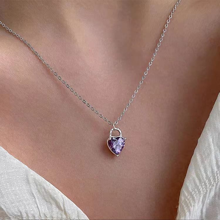 Love Lock Necklace S925 Sterling Silver 2023 New Light Luxury, Small and Unique, White and Exquisite Internet Red Collar Chain