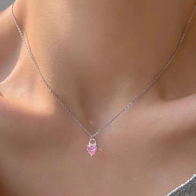 Love Lock Necklace S925 Sterling Silver 2023 New Light Luxury, Small and Unique, White and Exquisite Internet Red Collar Chain