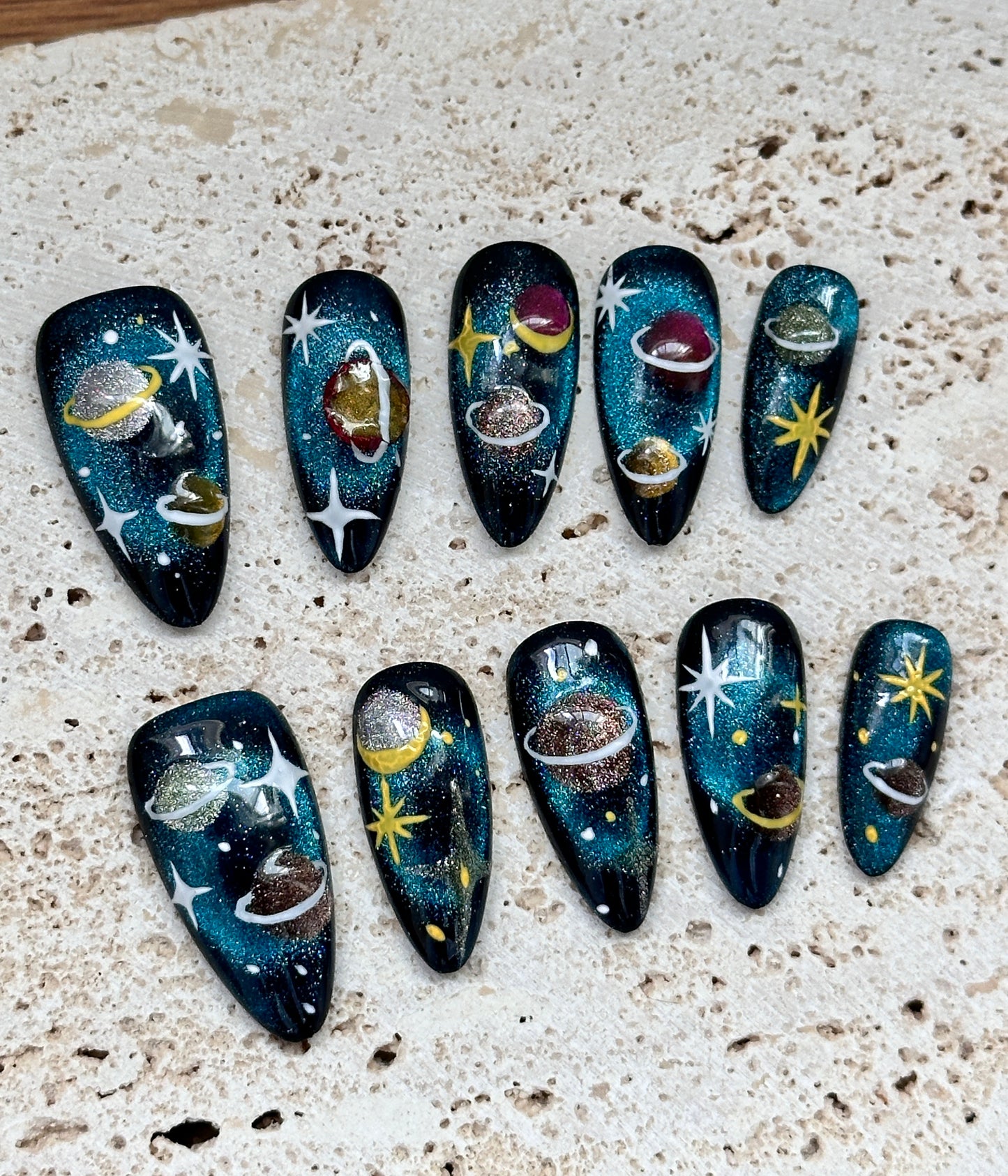 "Galaxy Dreams: Cosmic Nail Art Collection"