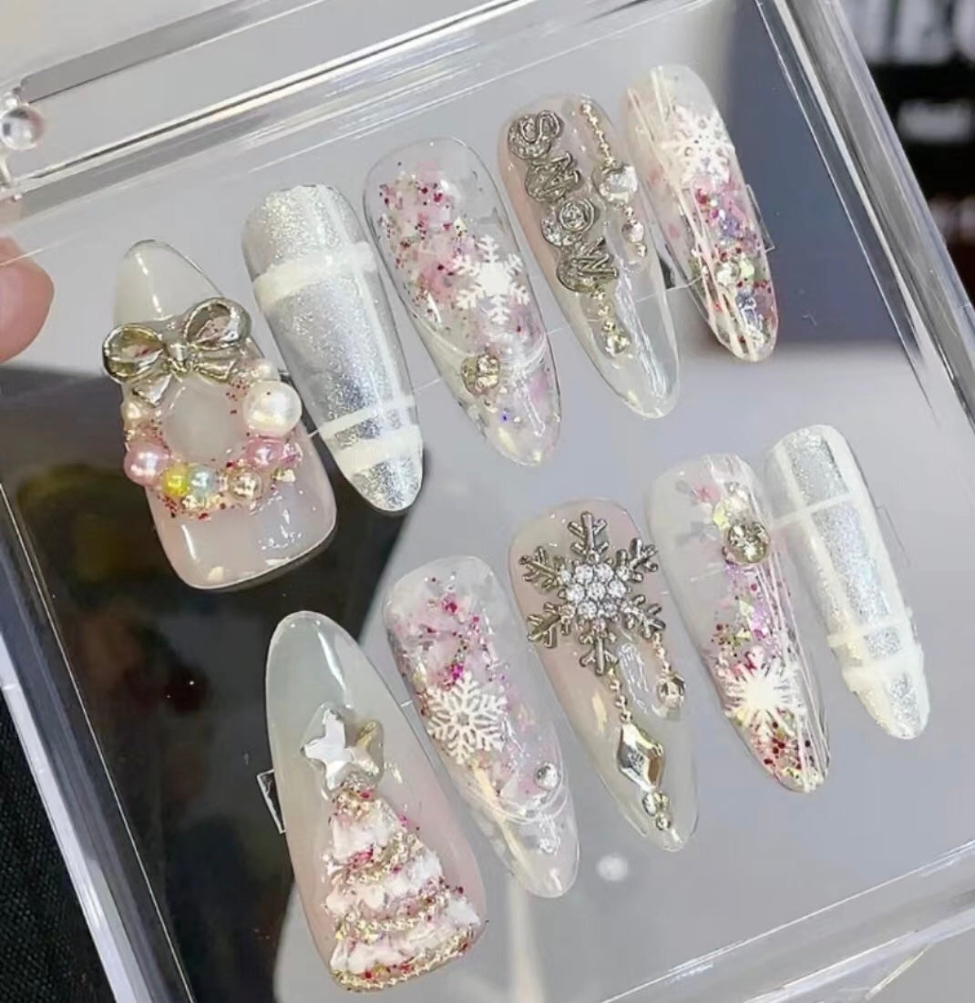 Christmas ice cream nails