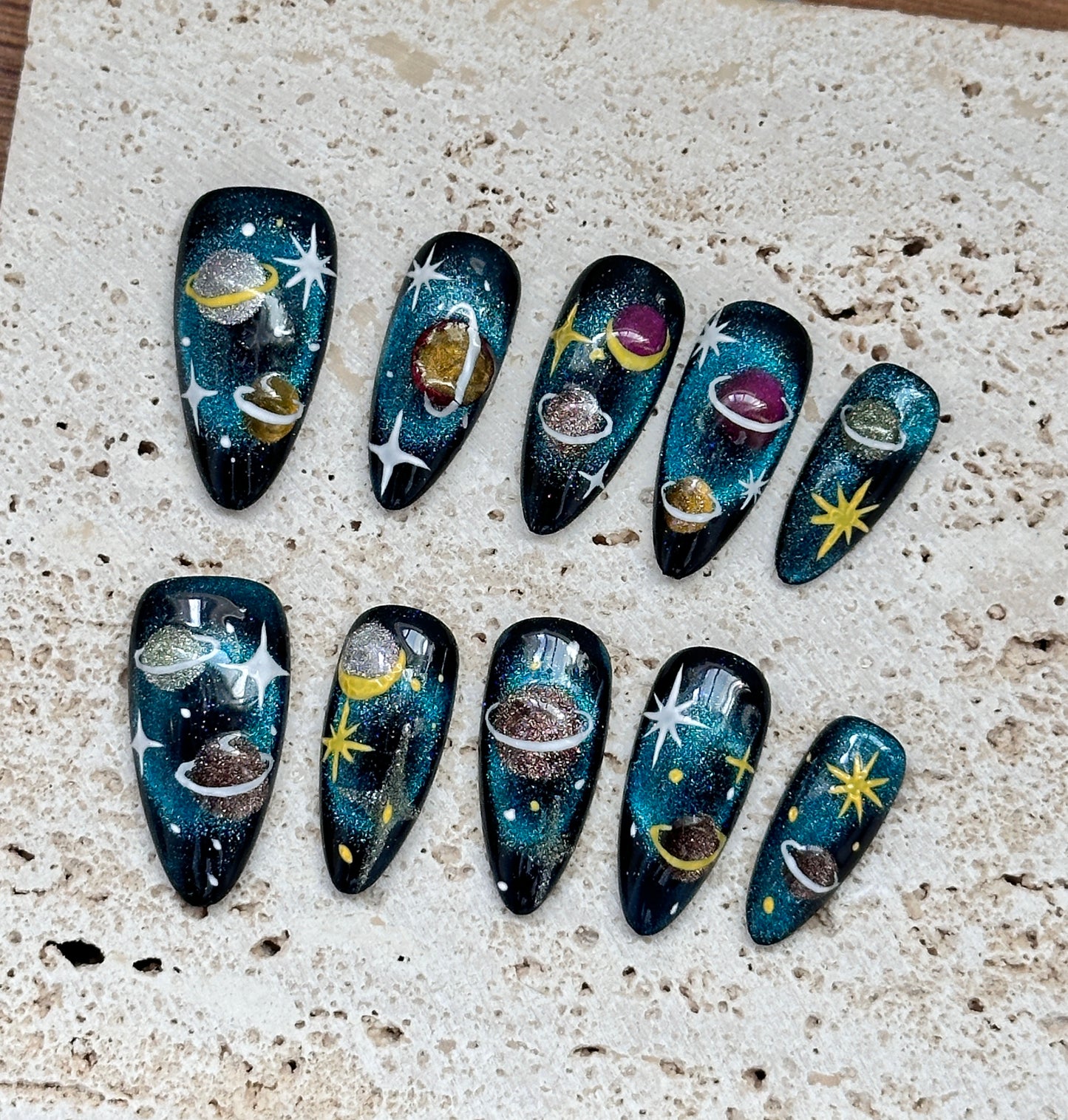 "Galaxy Dreams: Cosmic Nail Art Collection"