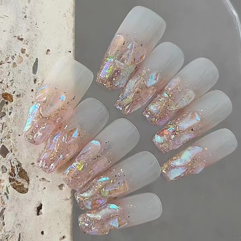 Customizable short warm elf with the same Aurora diamond shattering diamond sparkling champagne handcrafted