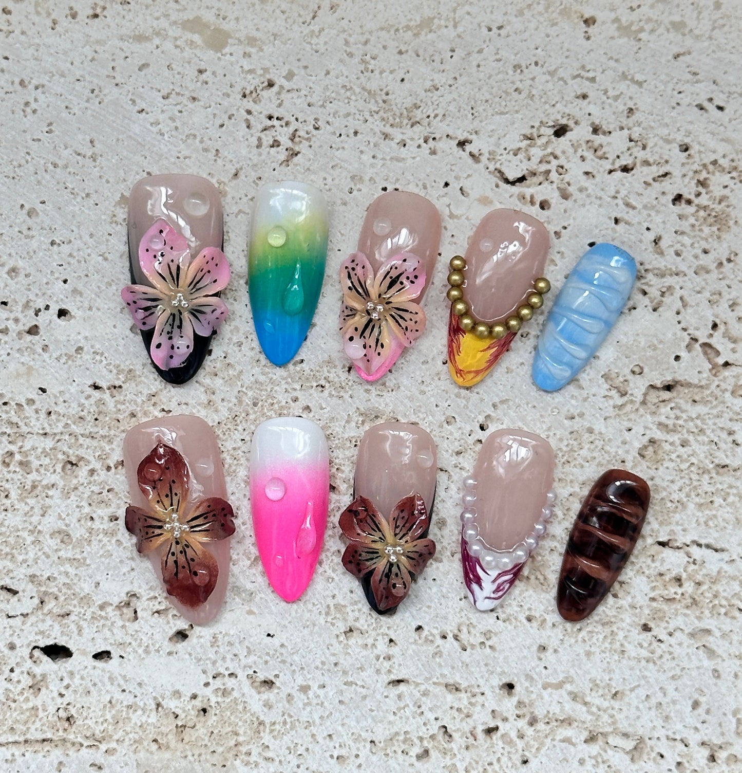 Tropical Blossom Nail Set