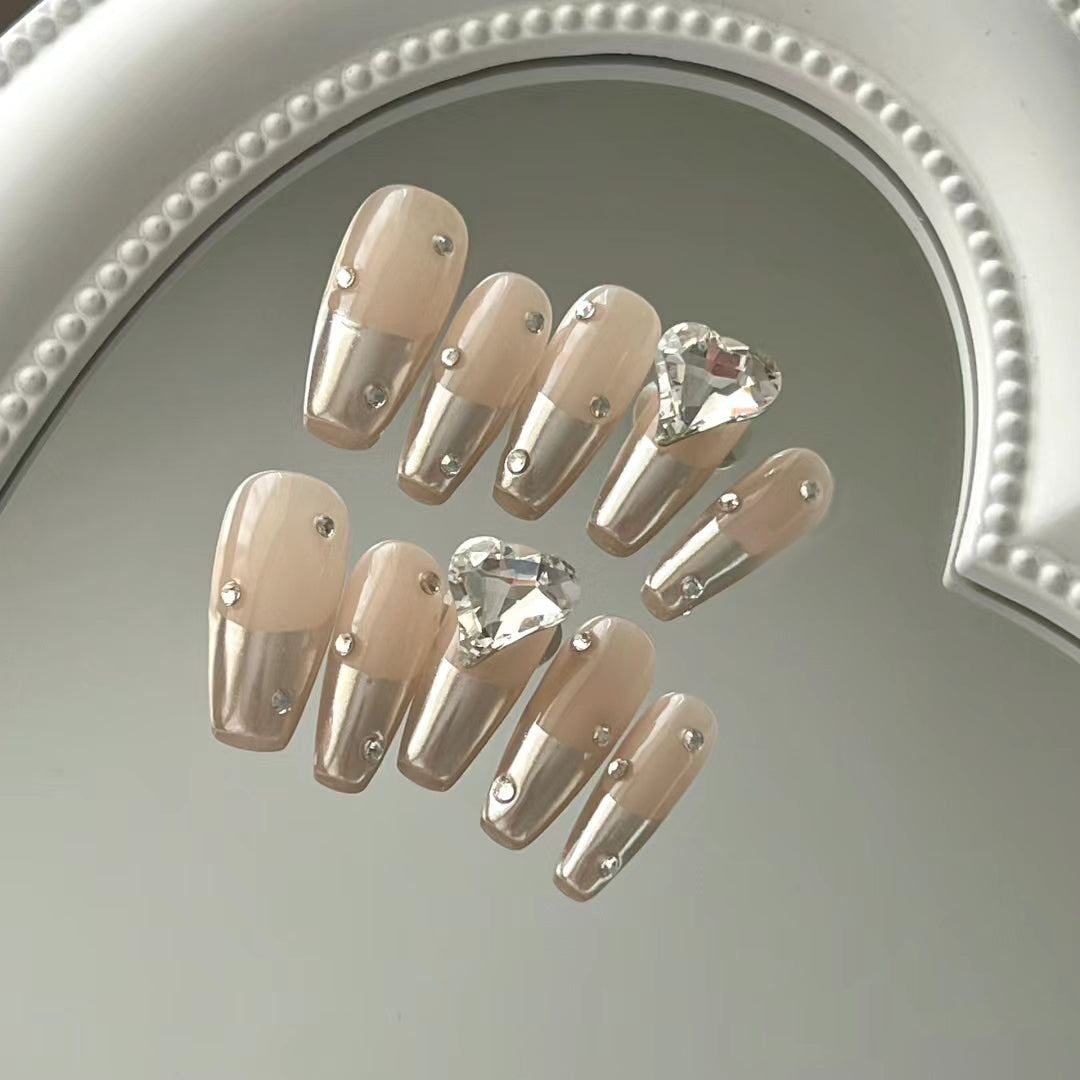 Magic Mirror Long Wearing Nail Sticker Diamond Explosive Flash Bridal Armor Advanced Light Luxury Nail Sticker