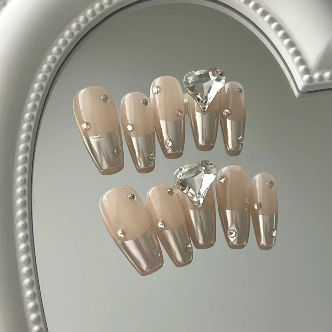 Magic Mirror Long Wearing Nail Sticker Diamond Explosive Flash Bridal Armor Advanced Light Luxury Nail Sticker