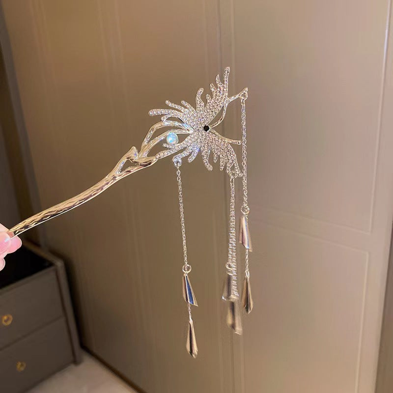 Butterfly fringe hairpin cold wind personalized back of the head coiffure hairpin