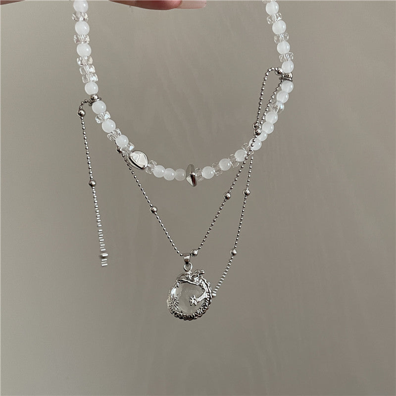 Small crowd design China-Chic style restoring ancient dragon * new Chinese style mountain and sea classics dragon pattern national style 2YK necklace collar chain