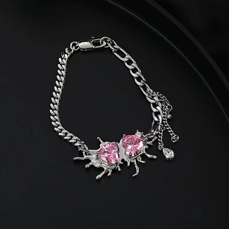 Love zirconia unique exaggerated ornaments sweet cool necklace