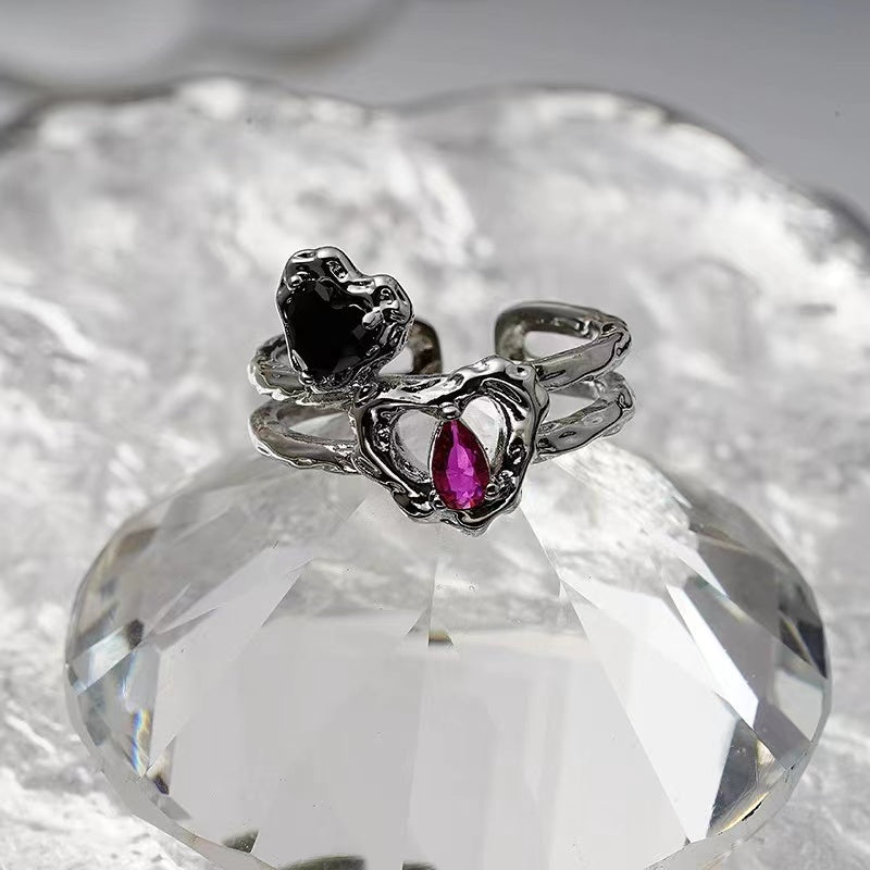 Cherry love necklace female sweet cool wind personality trend zirconia spicy girl necklace niche design sense of the new collarbone chain
