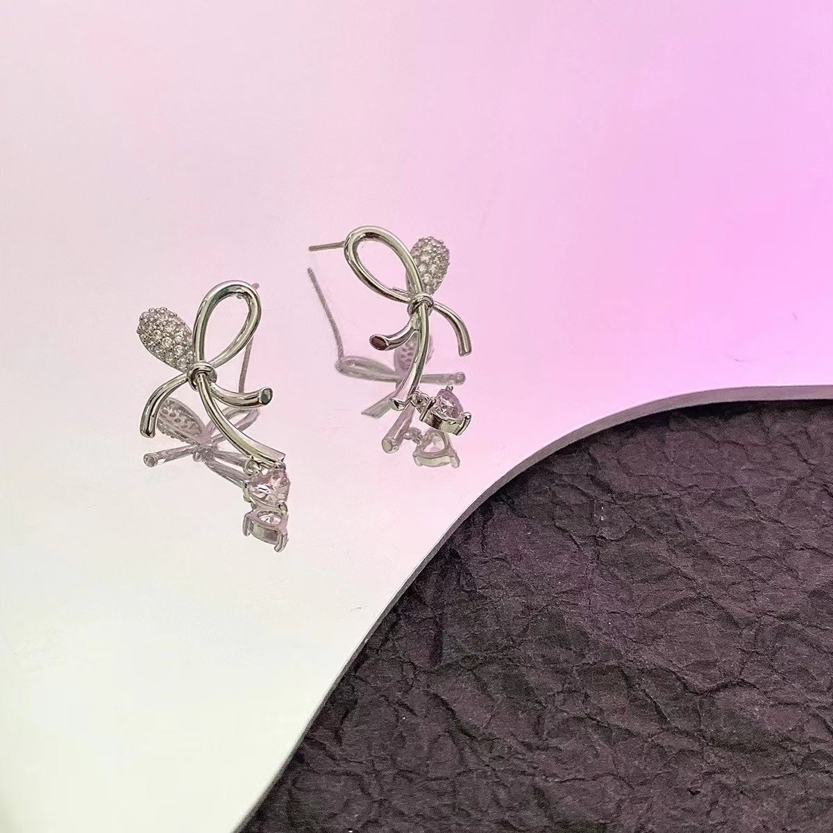 Love key lock irregular tassel earrings niche versatile personality cold wind earrings accessories