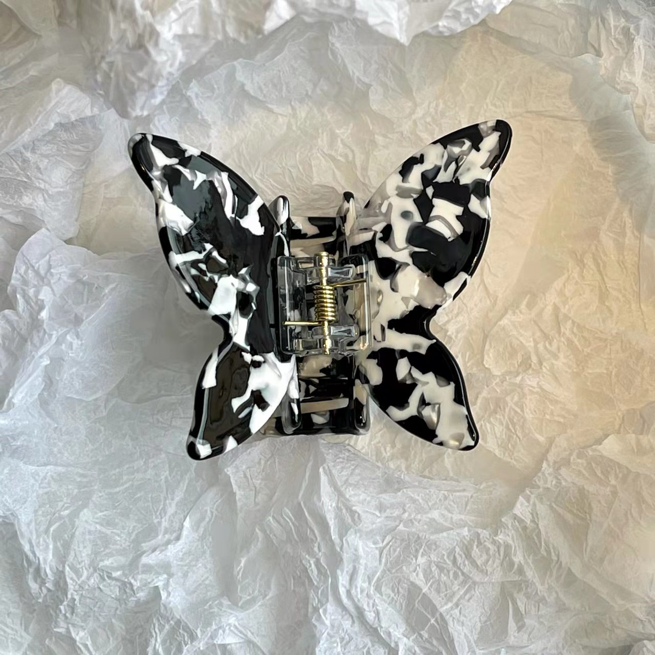 Butterfly claw clip Vintage acetate Mermaid Ji hair claw headdress sweet hairpin tide