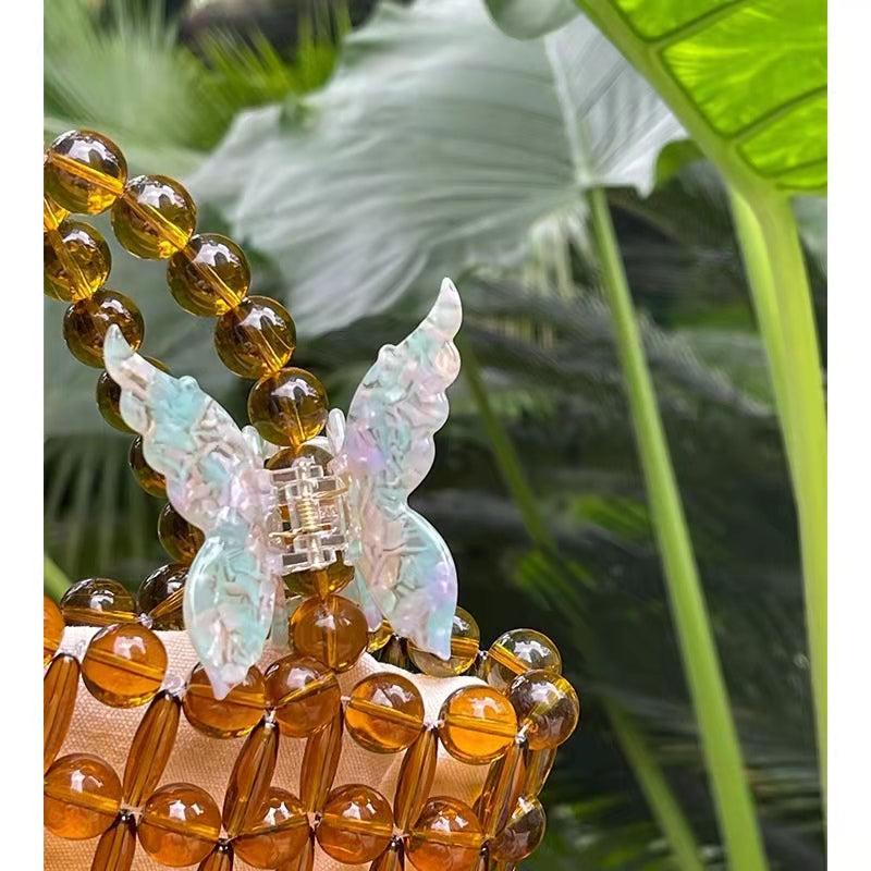 Butterfly claw clip Vintage acetate Mermaid Ji hair claw headdress sweet hairpin tide