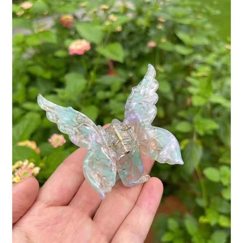 Butterfly claw clip Vintage acetate Mermaid Ji hair claw headdress sweet hairpin tide
