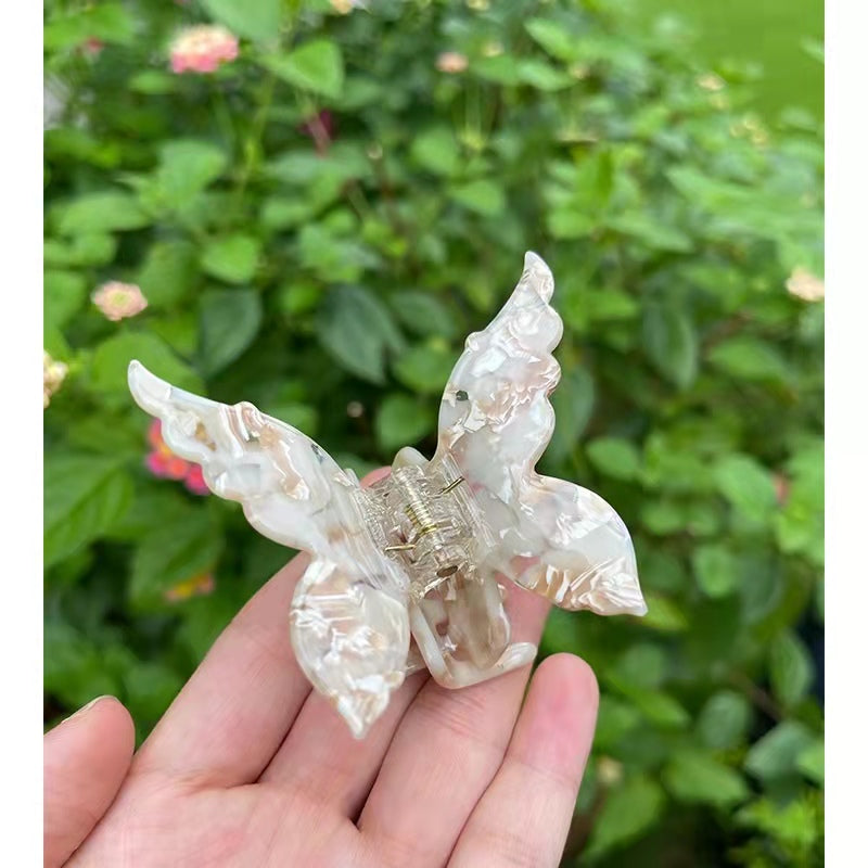 Butterfly claw clip Vintage acetate Mermaid Ji hair claw headdress sweet hairpin tide